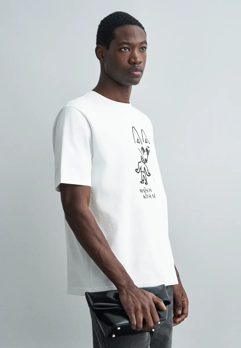 PARTY FOX COMFORT TEE - T-Shirt print - white