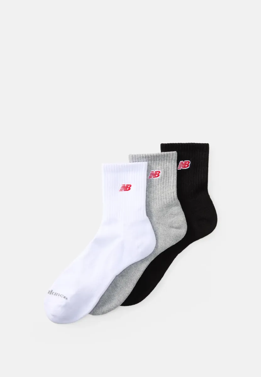 PATCH LOGO ANKLE UNISEX 3 PACK - Socken - white/grey/black