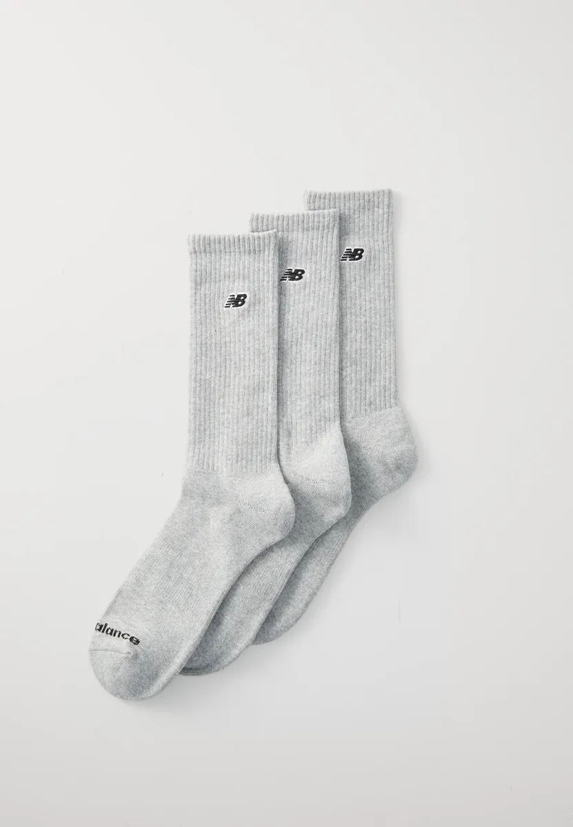 PATCH LOGO CREW UNISEX 3 PACK - Socken - grey