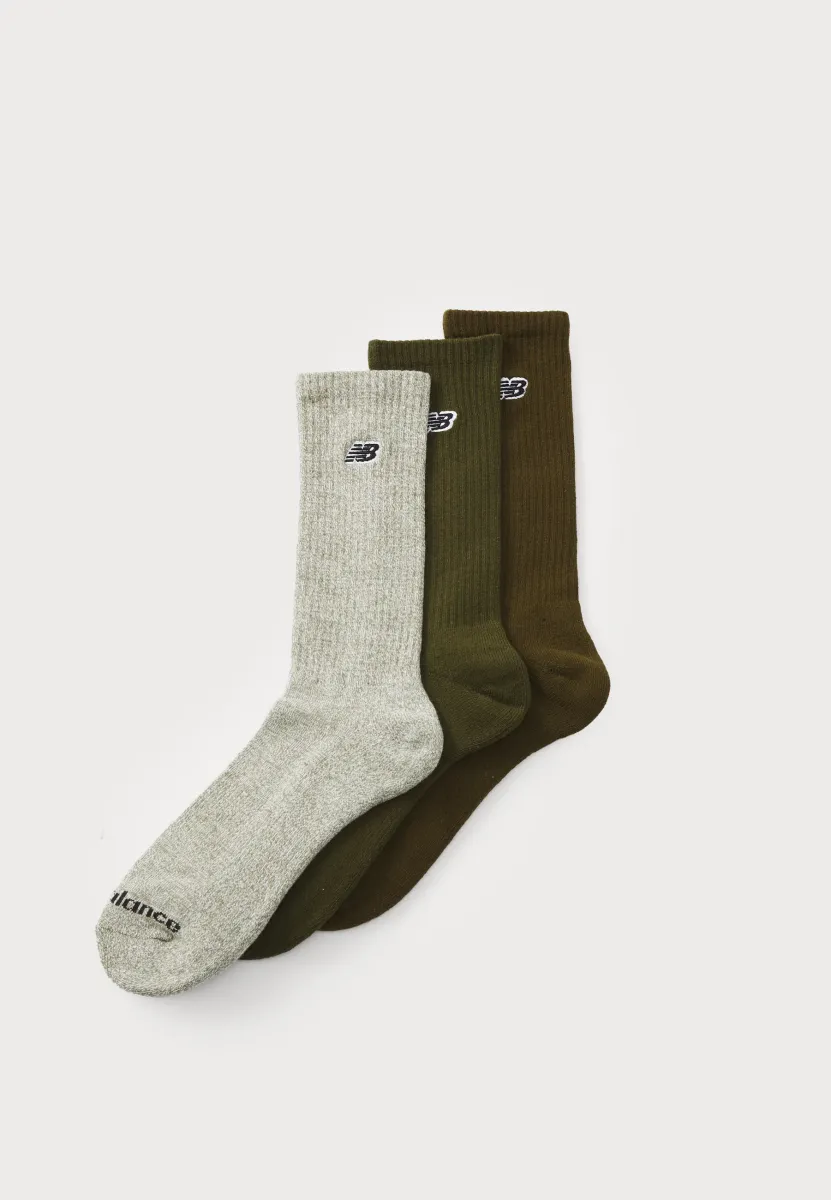 PATCH LOGO SEASONAL CREW UNISEX 3 PACK - Socken - olive