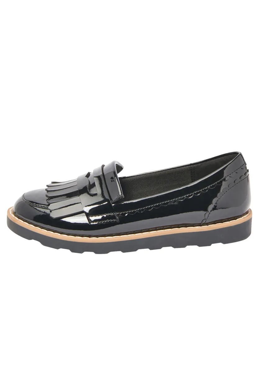 PATENT WIDE FIT LOAFERS - Slipper - mottled anthracite