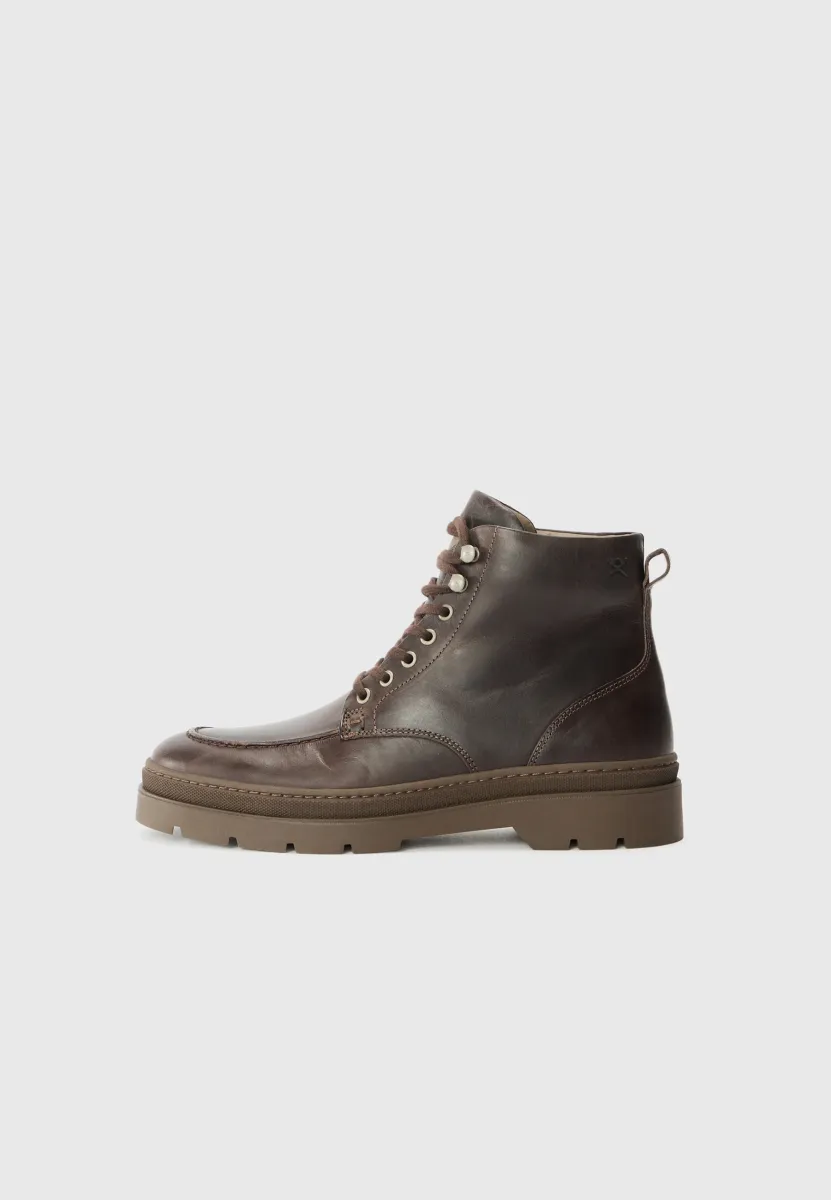 PATRICK - Schnürstiefelette - dark brown