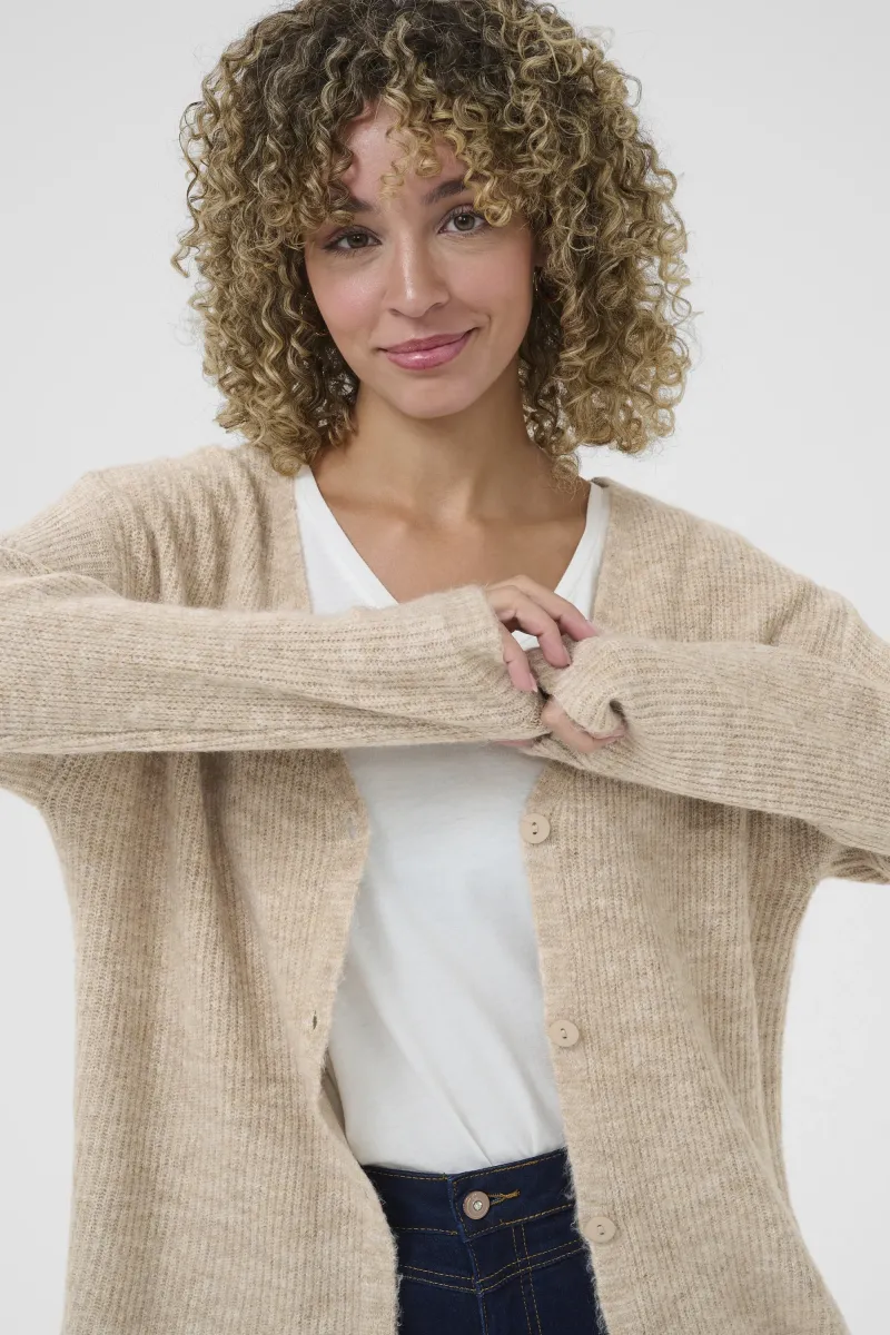 PAULA - Strickjacke - oat melange