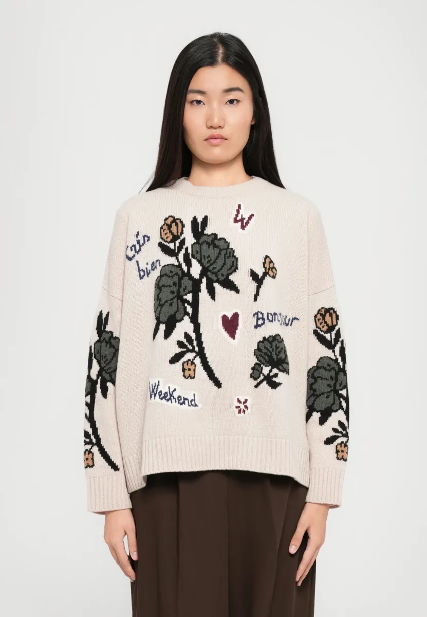 PAVIDI - Strickpullover - ecru