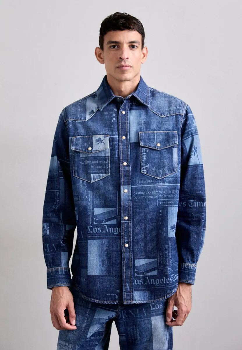 PAXLATIMES NEWS  - Hemd - medium blue
