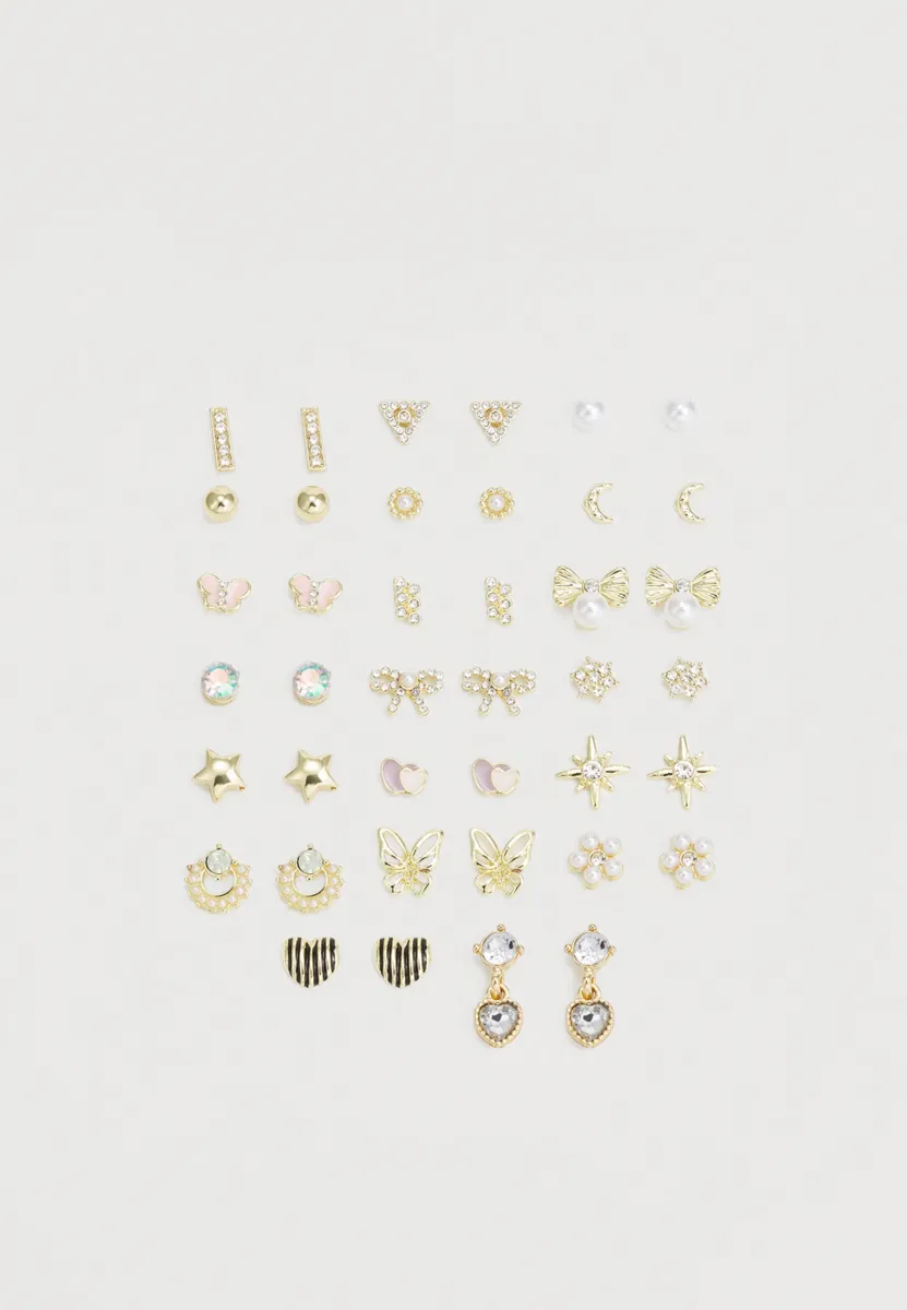 PCAMALINE EARRINGS 20 PACK  - Ohrringe - gold-coloured