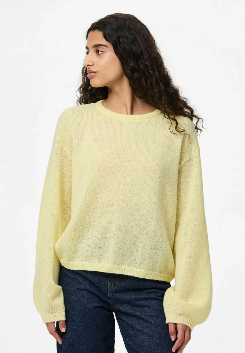 PCIDA O NECK - Strickpullover - french vanilla