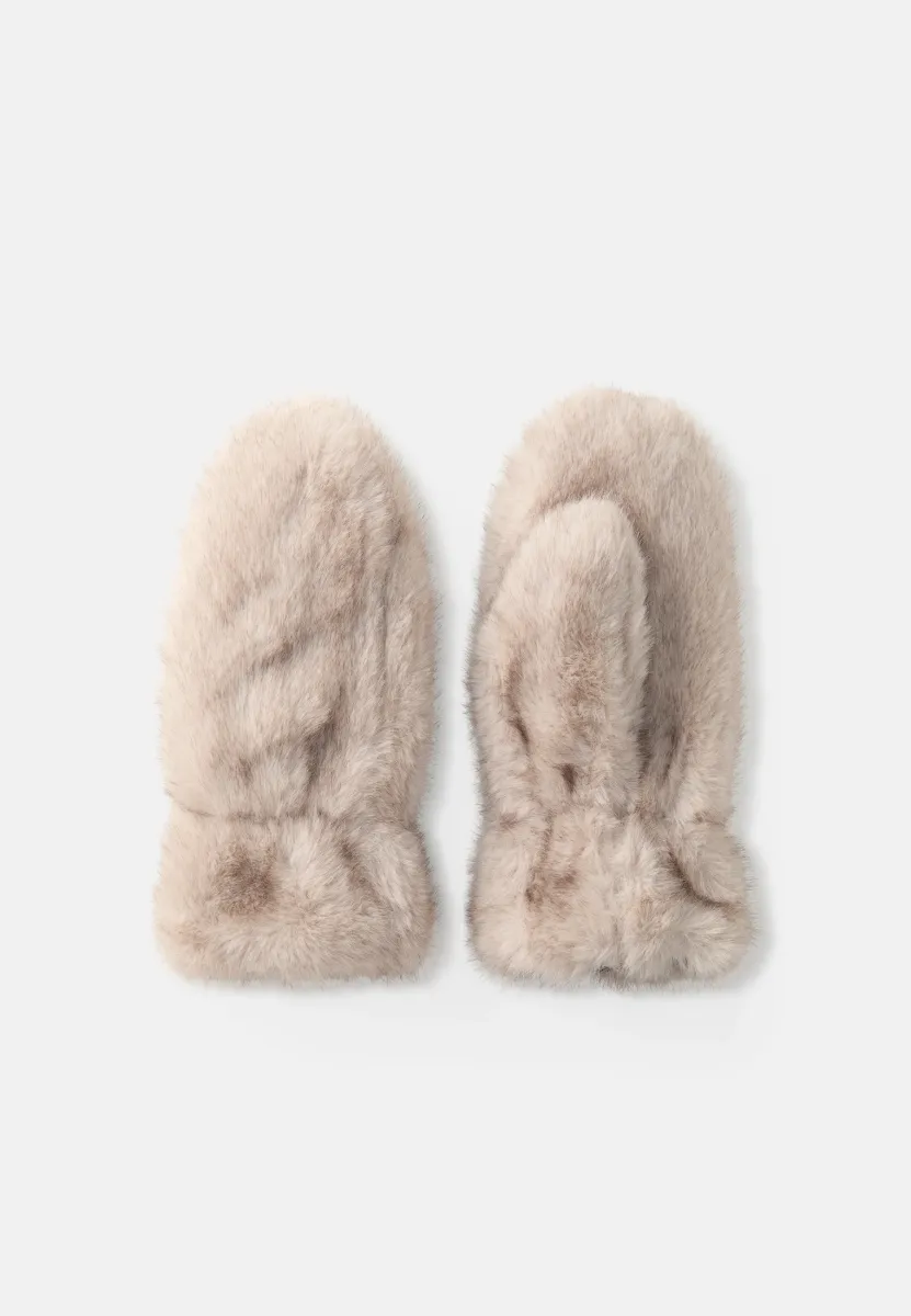 PCJUTLANDIA MITTENS - Fäustling - greige