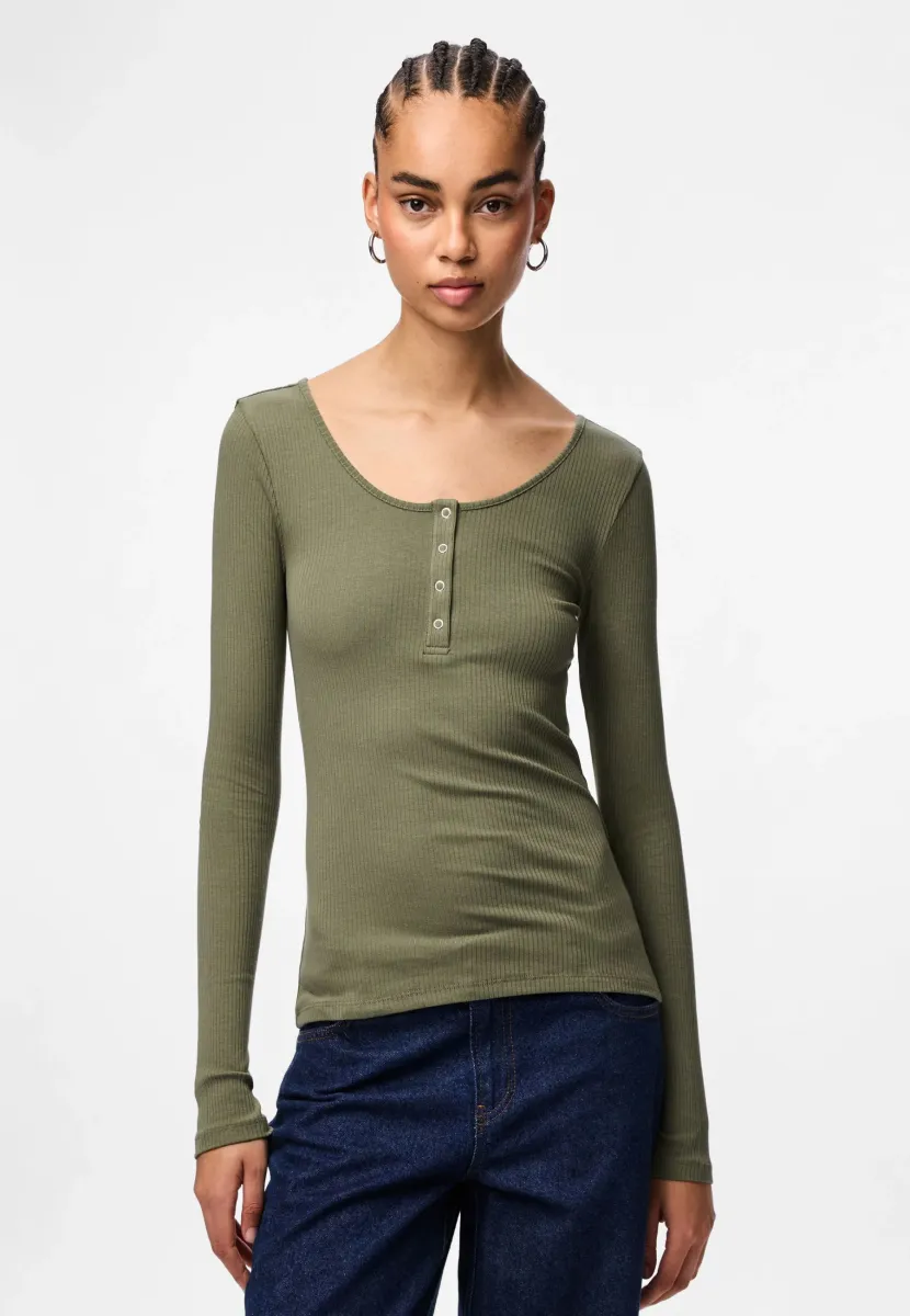 PCKITTE - Langarmshirt - deep lichen green