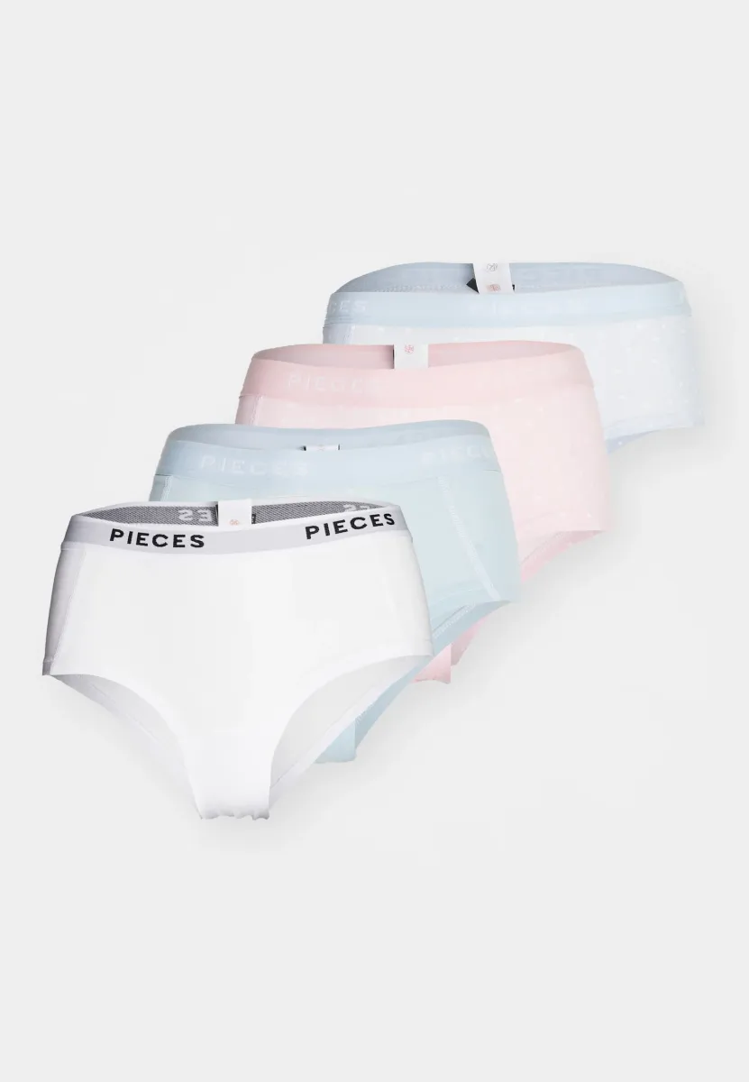 PCLOGO LADY 4 PACK - Panties - roseate spoonbill/white/blue