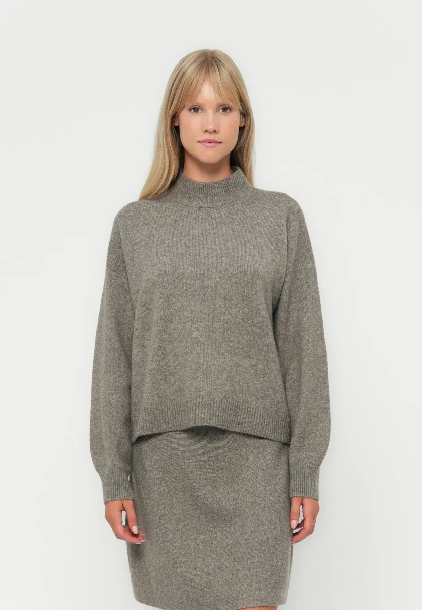 PCMALOU HIGH NECK - Strickpullover - morel