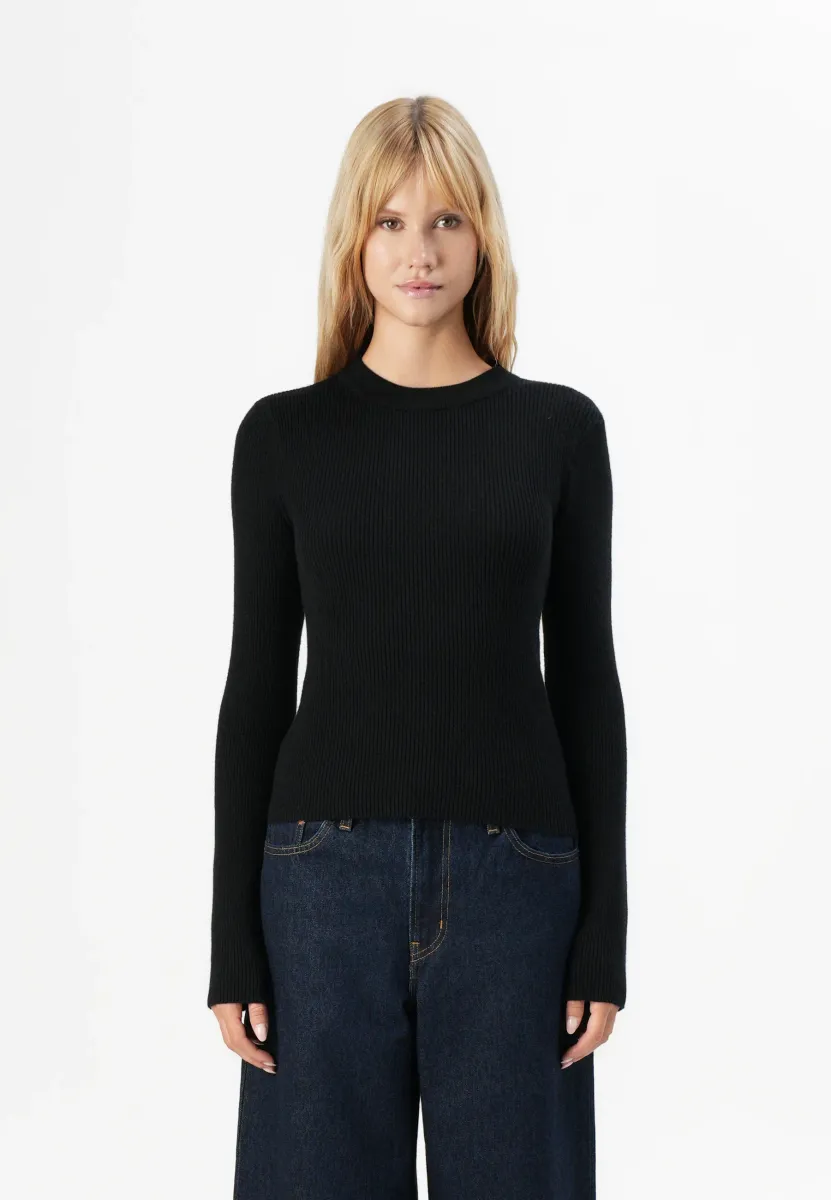 PCMIRA NEW O-NECK NOOS - Strickpullover - black