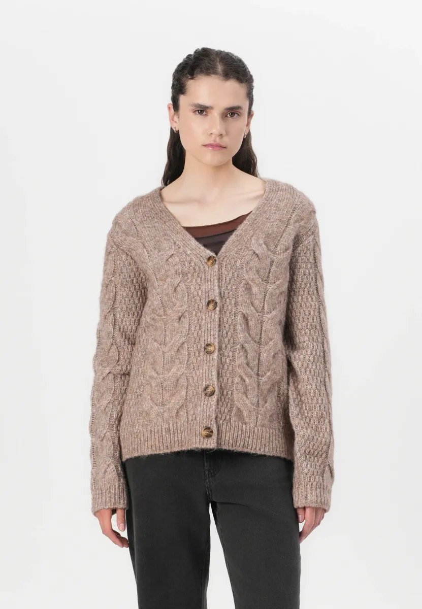 PCNINA V NECK NOOS  - Strickjacke - fossil