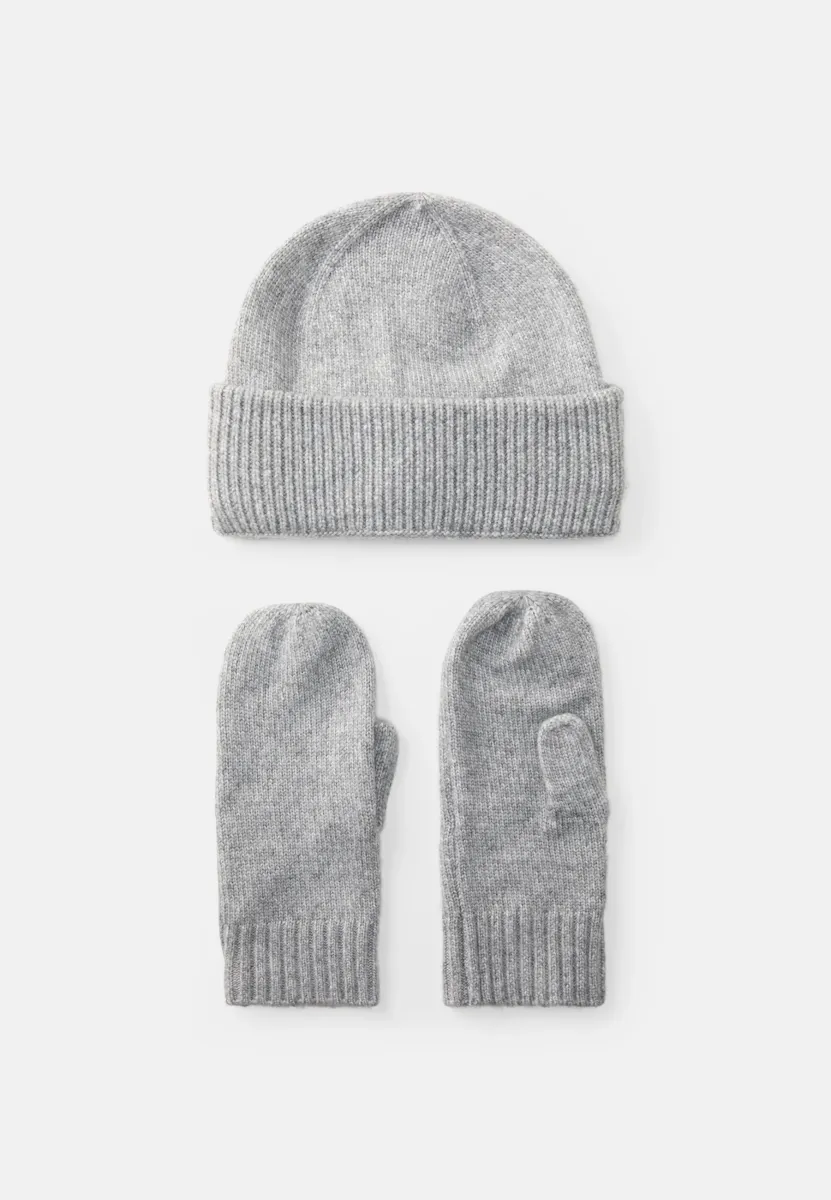 PCNYNNE HOOD PWP 2-PACK  - Mütze - light grey melange