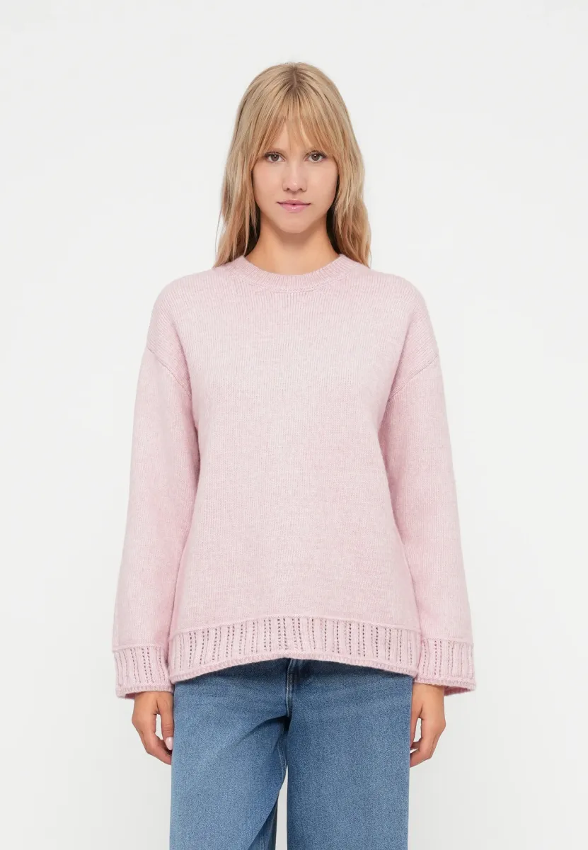 PCORLY O-NECK OVERSIZE - Strickpullover - dawn pink