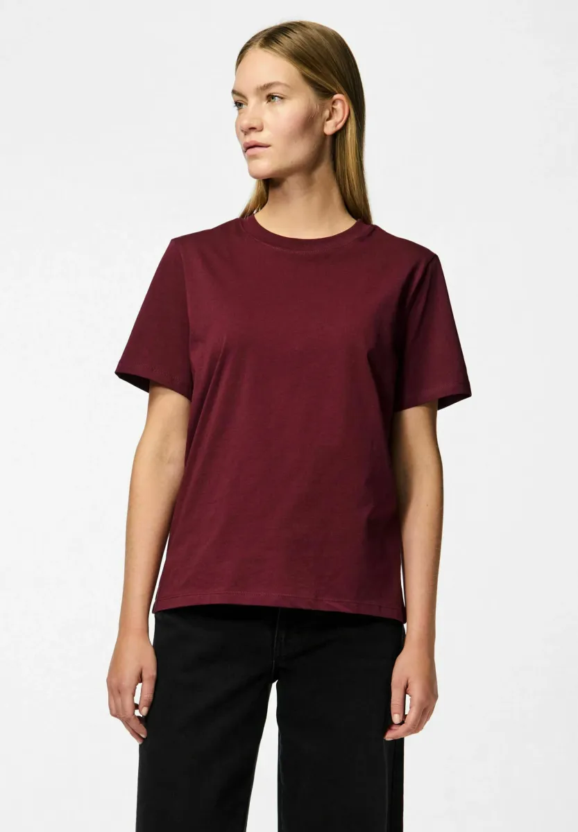 PCRIA SOLID TEE - T-Shirt basic - tawny port