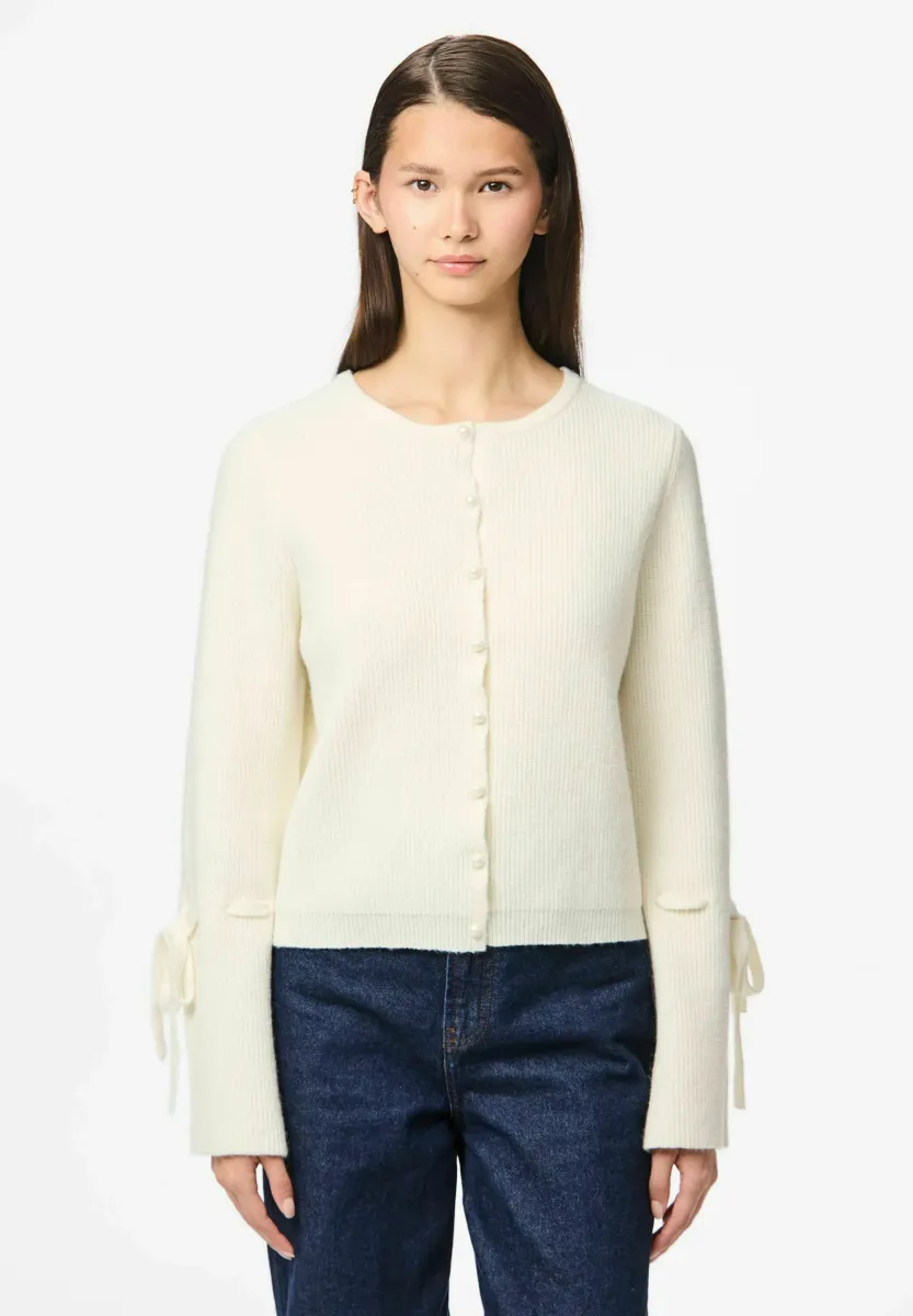 PCRIKKE - Strickjacke - cloud dancer