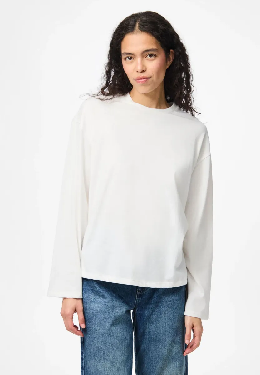 PCSADIE LS - Langarmshirt - cloud dancer