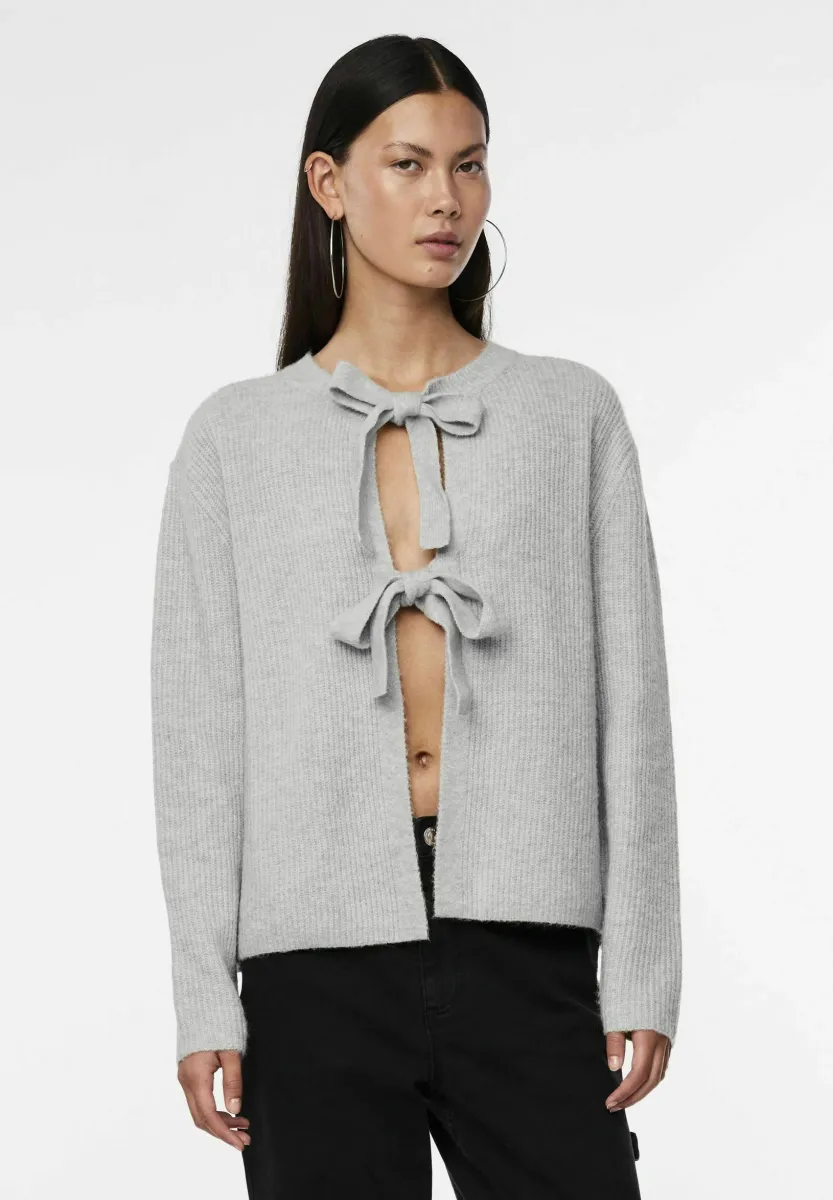 PCSILLY - Strickjacke - light grey melange