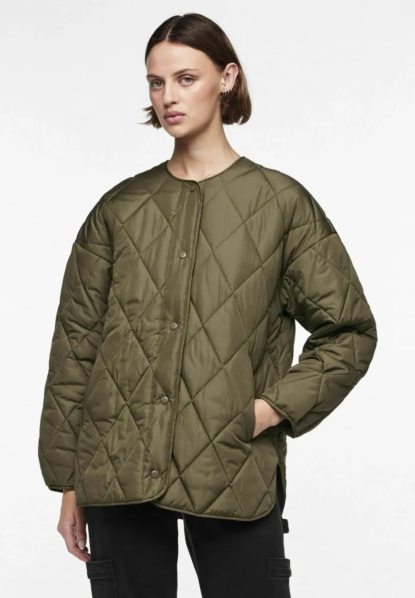 PCSTELLA QUILTED BC - Übergangsjacke - khaki