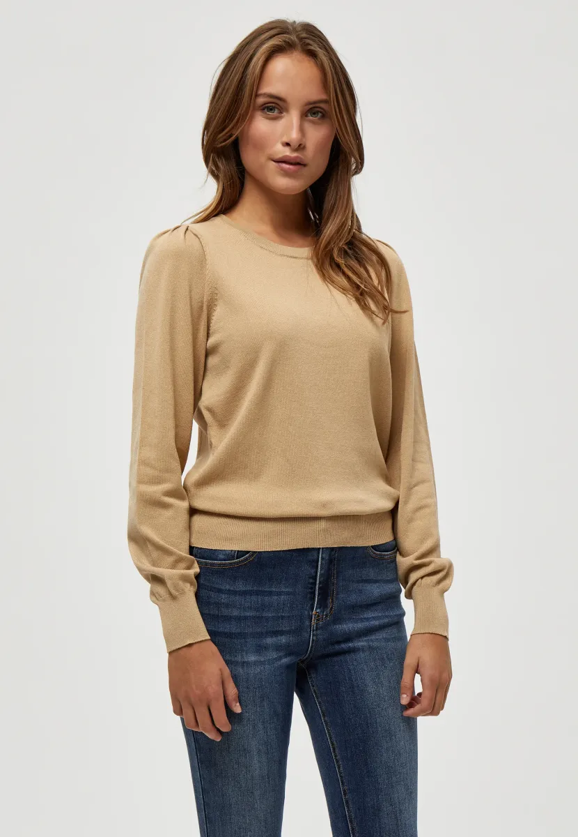 PCTANA - Strickpullover - warm sand melange