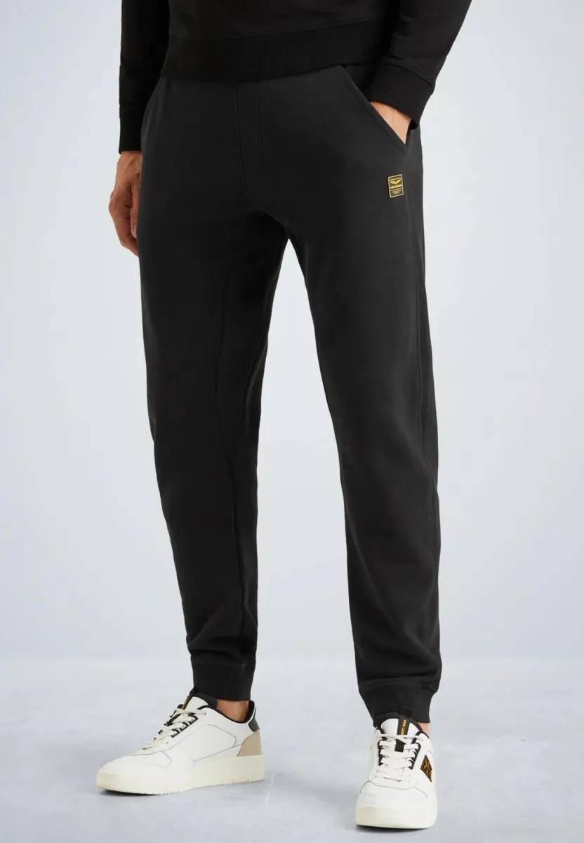 PEACHED TERRY - Jogginghose - black