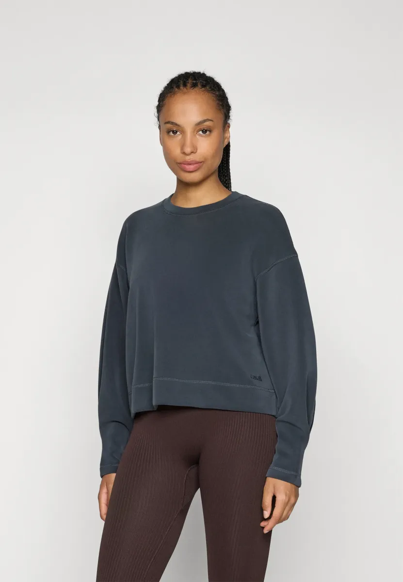 PEACHY CREW NECK - Sweatshirt - almost black