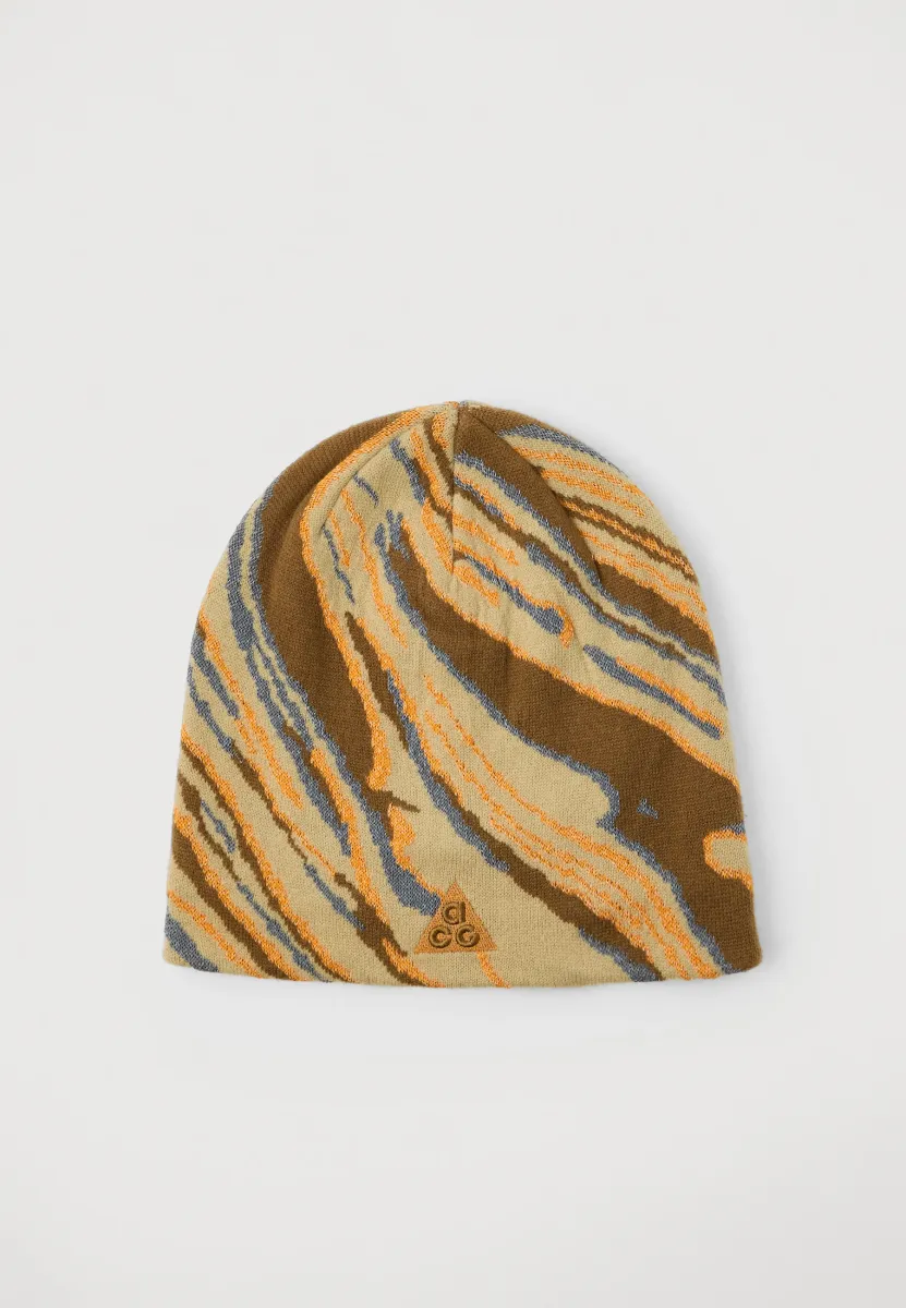 PEAK BEANIE UNISEX - Mütze - parachute beige/mosswood brown/reflective silver-coloured