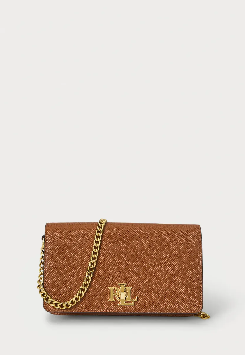 PEBBLED CAMERYN CROSSBODY TECH CASE - Umhängetasche - lauren tan