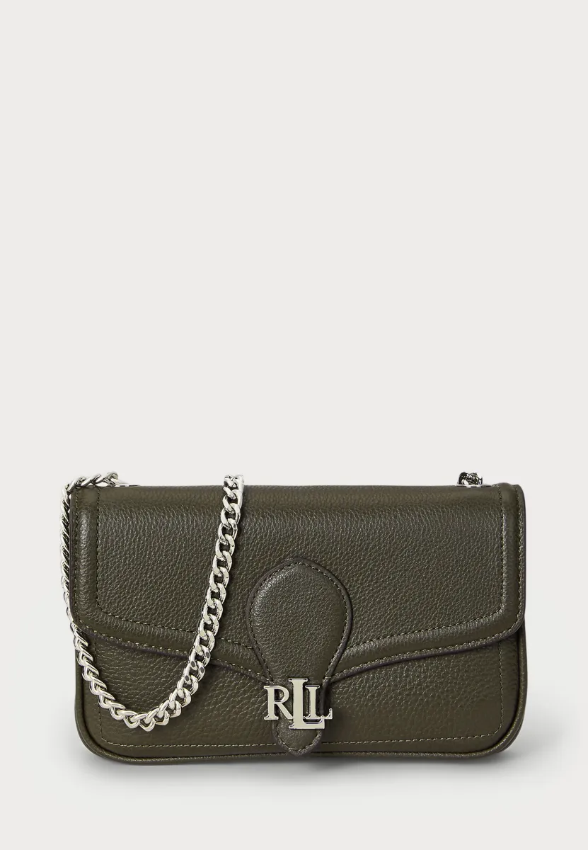 PEBBLED LEATHER BRADLEY CROSSBODY WALLET - Umhängetasche - dark olive