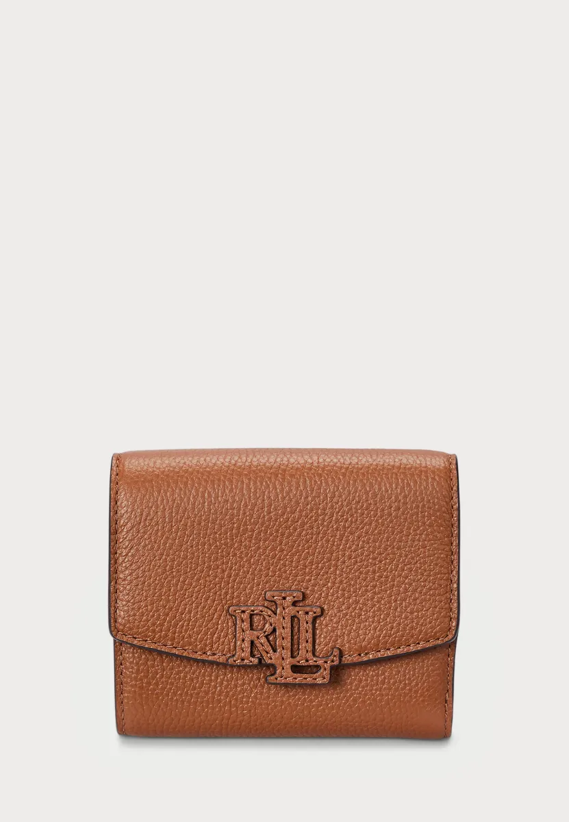 PEBBLED SMALL CAMERYN FLAP WALLET - Geldbörse - brown
