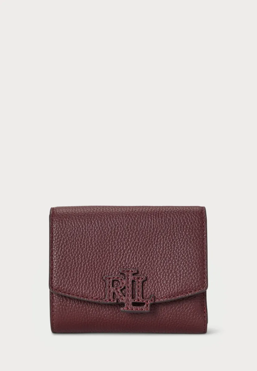 PEBBLED SMALL CAMERYN FLAP WALLET - Geldbörse - dark garnet