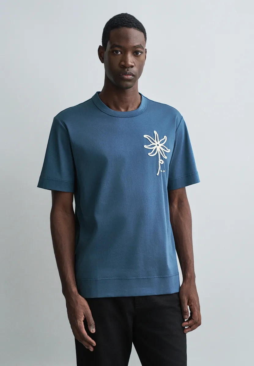 PEDRO - T-Shirt print - denim blue