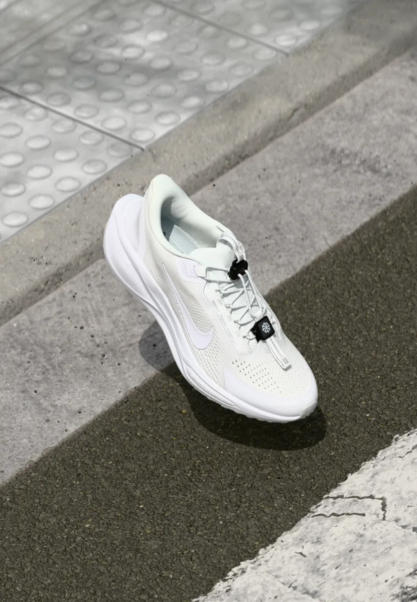 PEGASUS EASYON - Laufschuh Straße - white/pure platinum/dark smoke grey/black