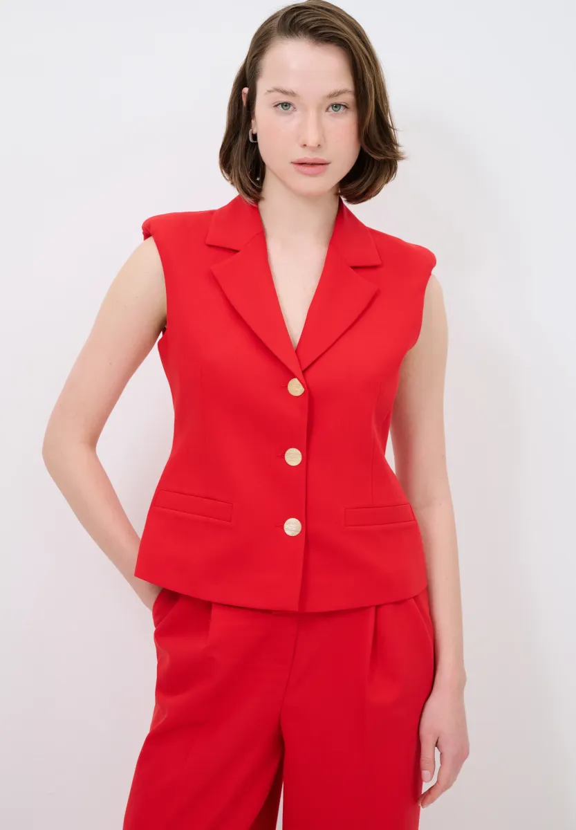 PEPLUM  - Weste - red