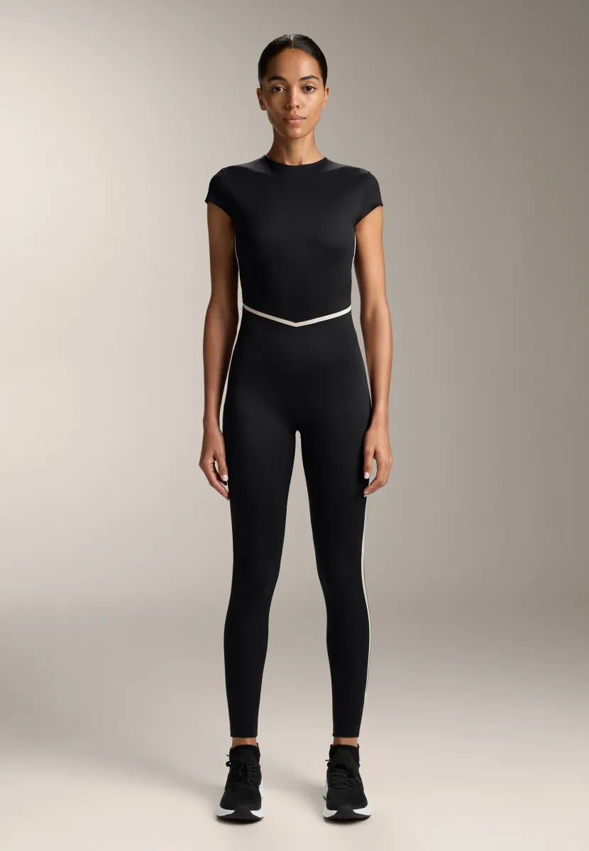 PERFECT ADAPT LONG WITH SIDE STRIPES - Jumpsuit - black