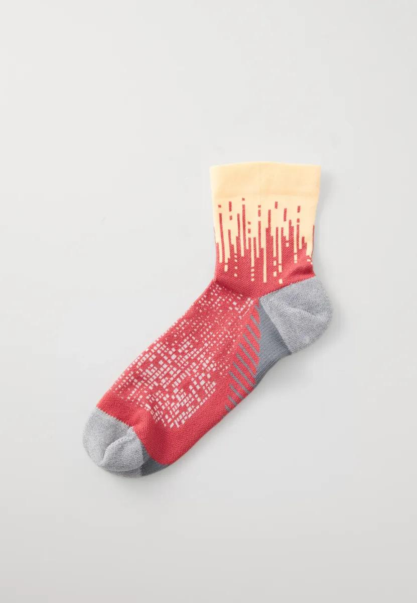 PERFORMANCE RUN QUARTER UNISEX - Sportsocken - orange glow/dark pink clay