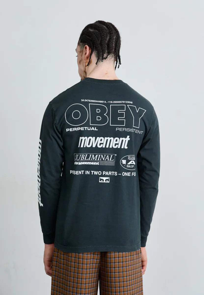 PERSISTENT MOVEMENT - Langarmshirt - true vintage black