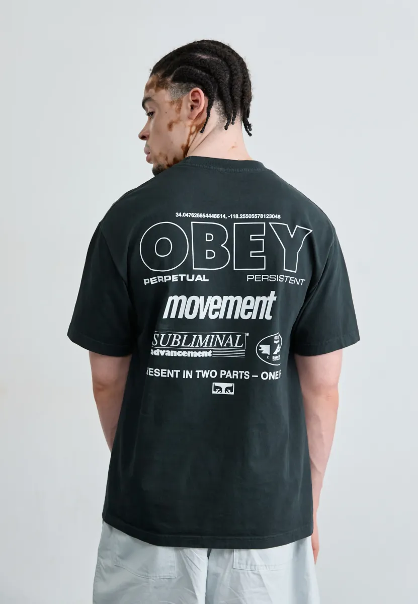 PERSISTENT MOVEMENT - T-Shirt print - true vintage black