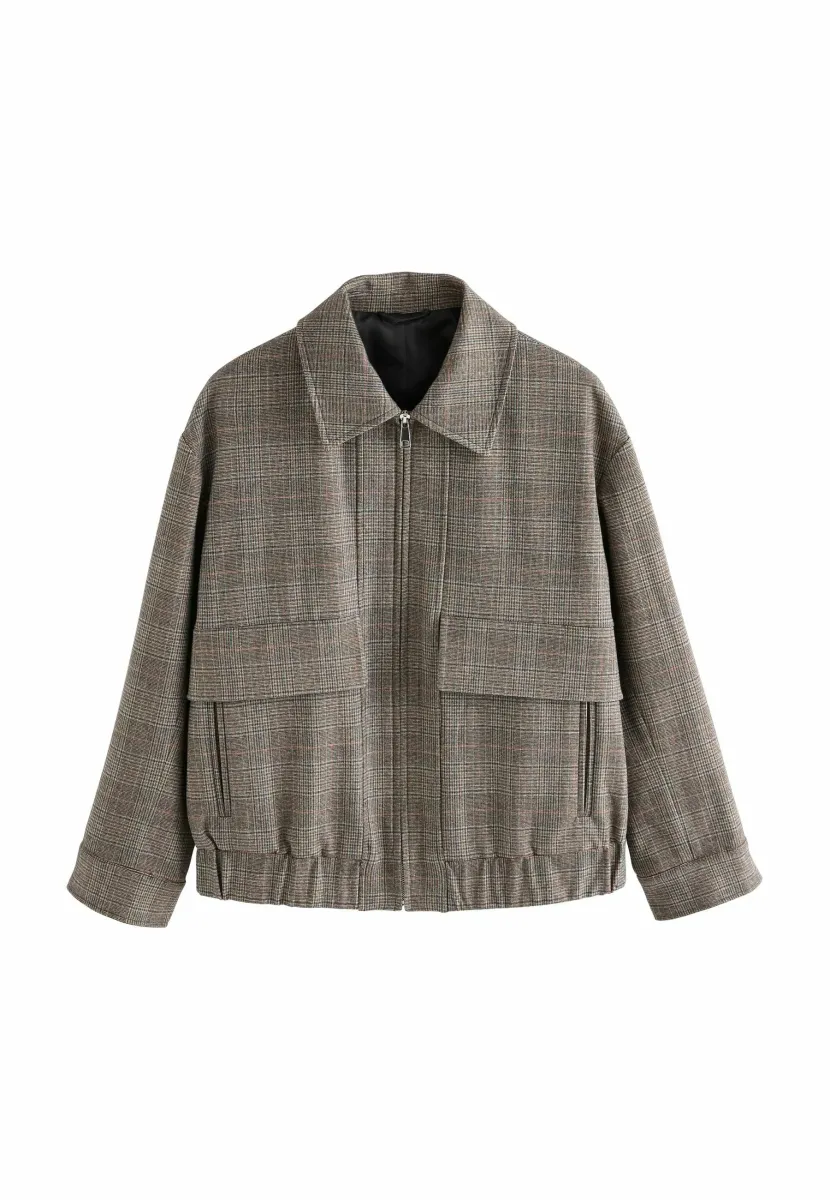 PETITE FIT - CHECK COLLARED  - Übergangsjacke - grey