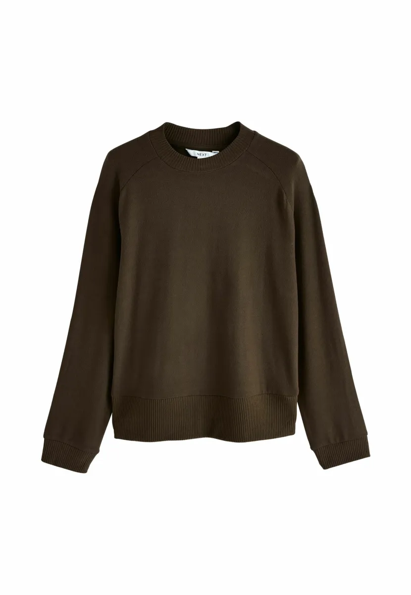 PETITE FIT COSY SOFT TOUCH LONG SLEEVE CREWNECK  - Strickpullover - chocolate brown