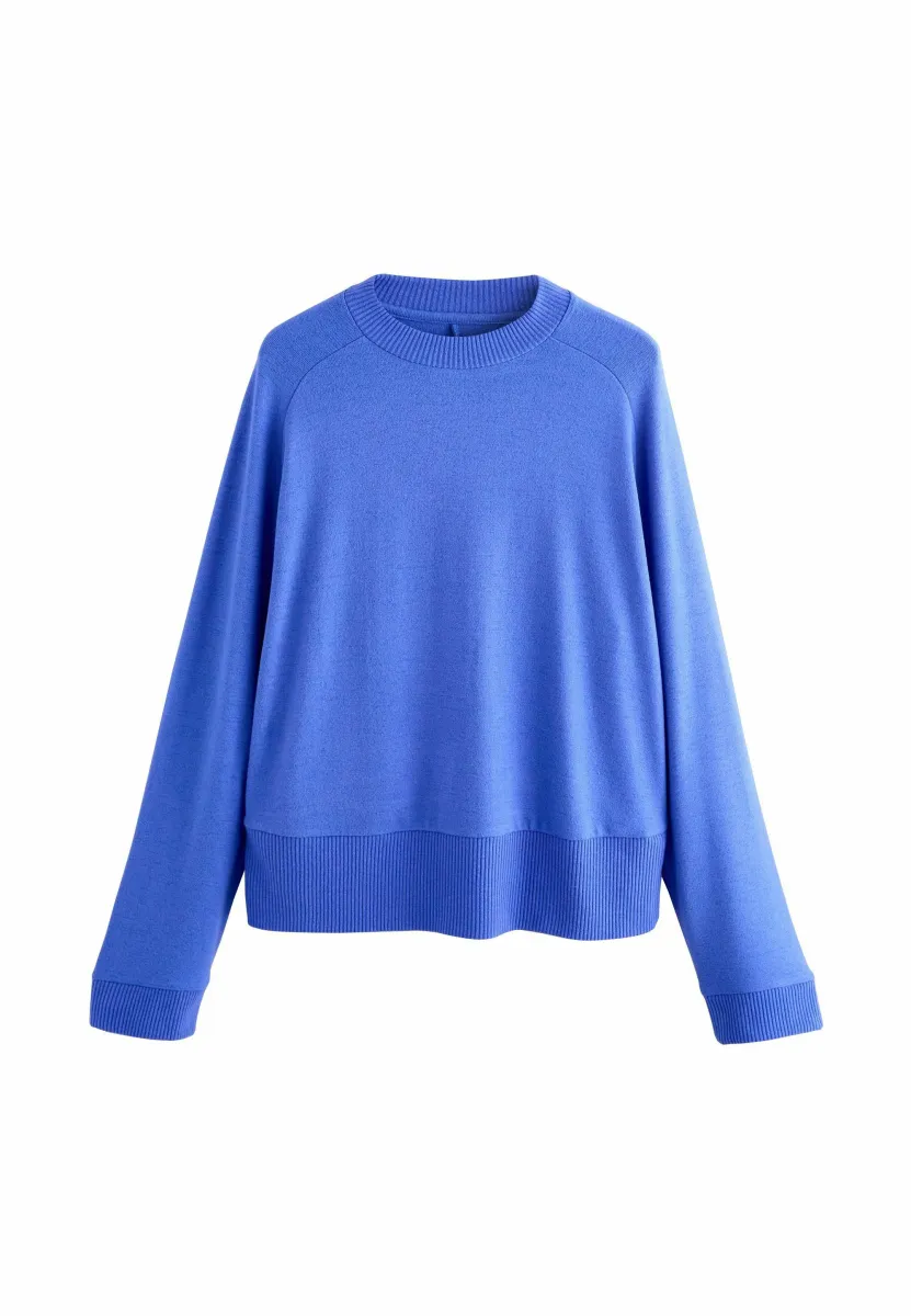 PETITE FIT COSY SOFT TOUCH LONG SLEEVE CREWNECK  - Strickpullover - blue