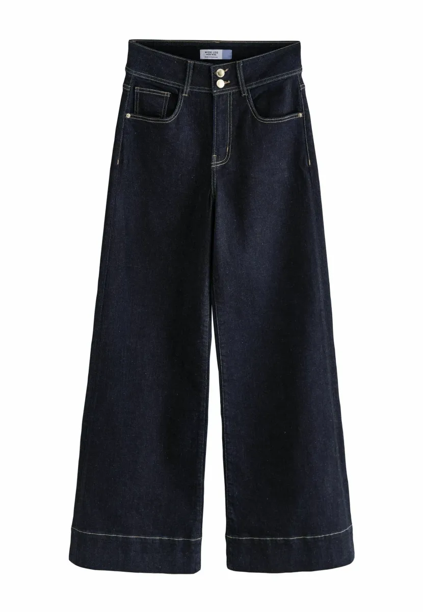 PETITE FIT - HIGH RISE - Wide Leg - rinse blue