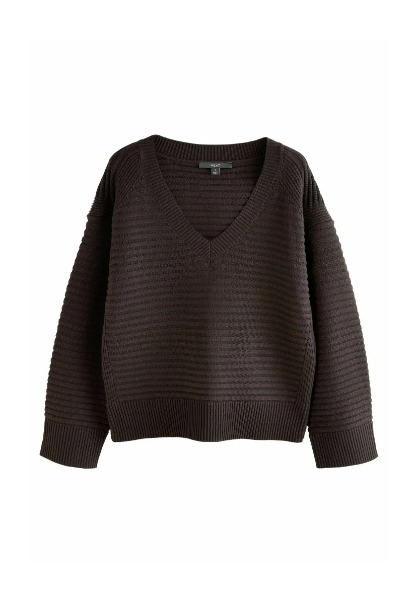 PETITE FIT - Strickpullover - chocolate brown