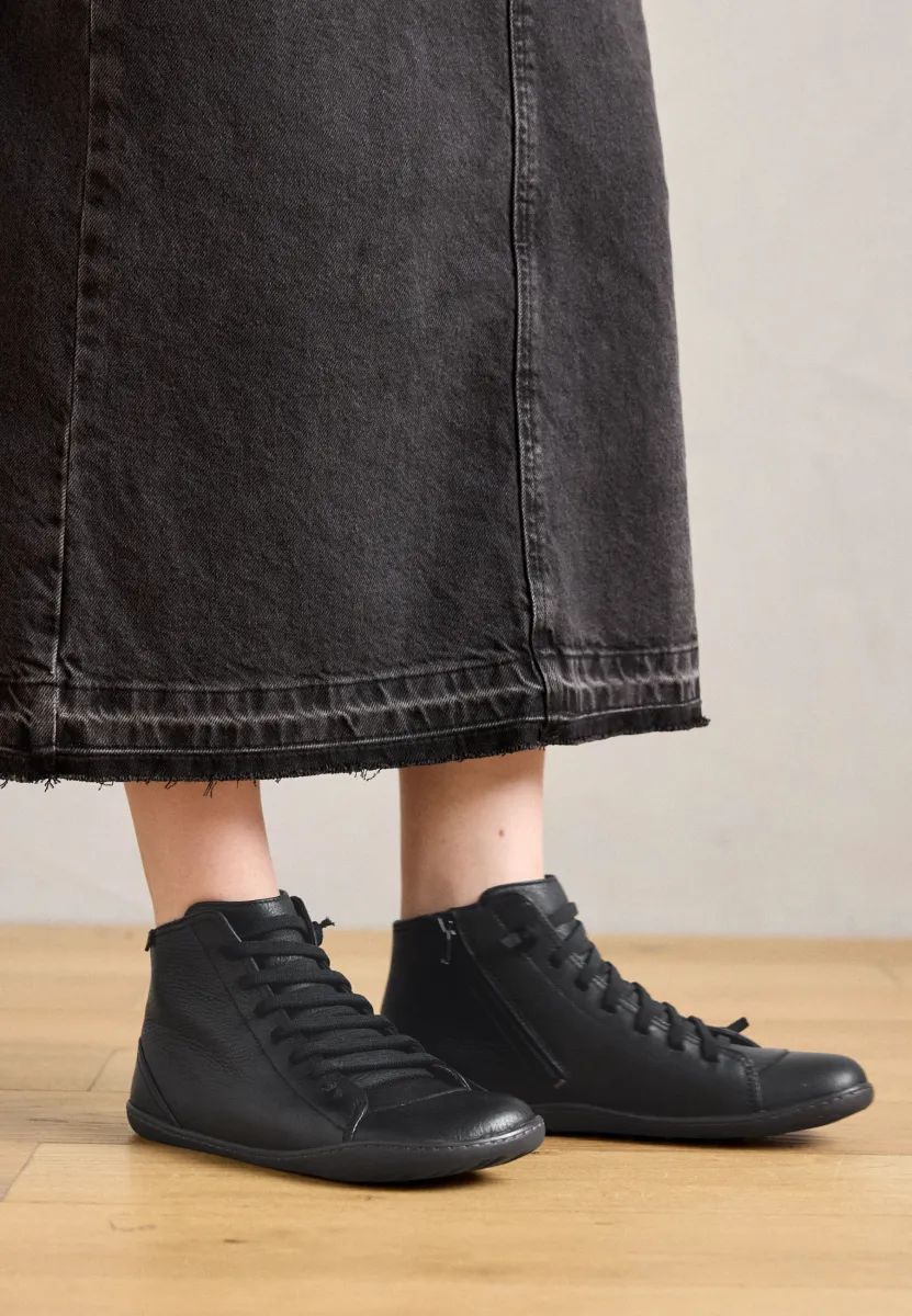 PEU   - Schnürstiefelette - black