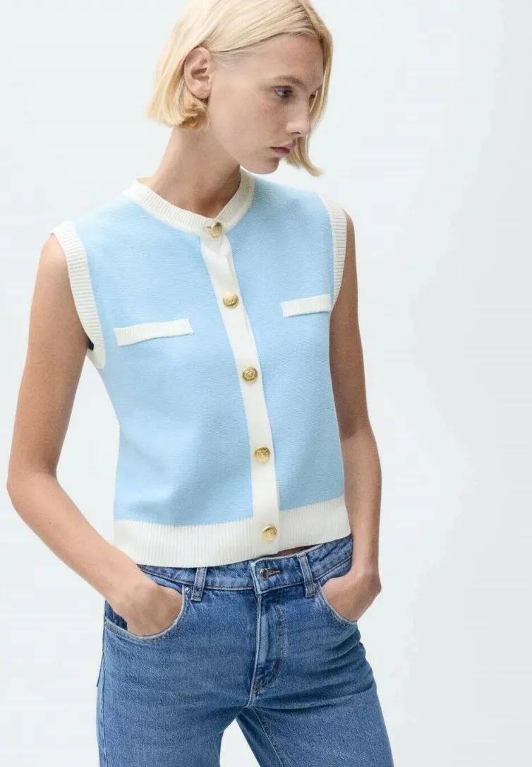 PIA - Weste - turquoise