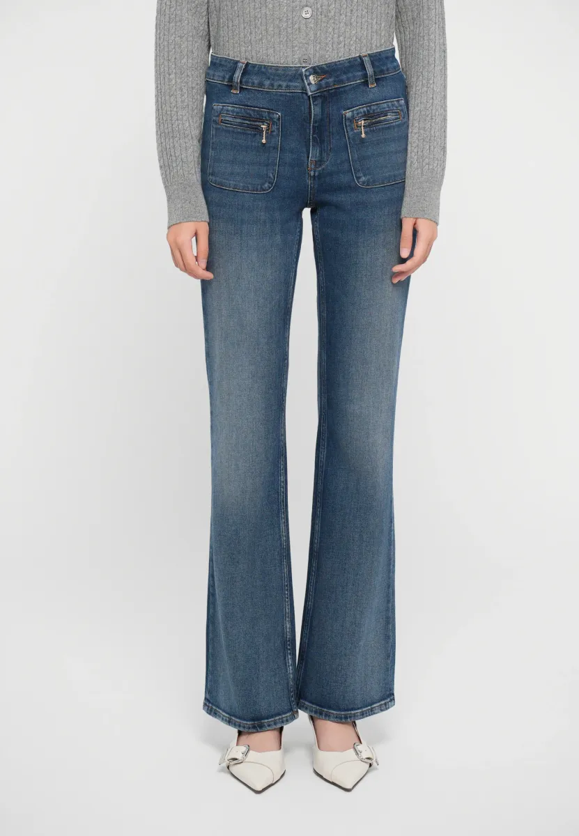 PIANA - Flared Jeans - bleu