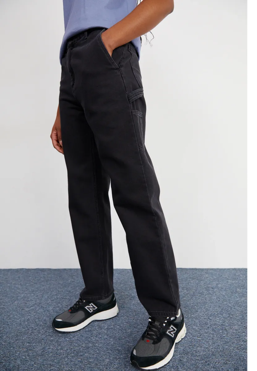 PIERCE PANT STRAIGHT - Jeans Relaxed Fit - black stone washed