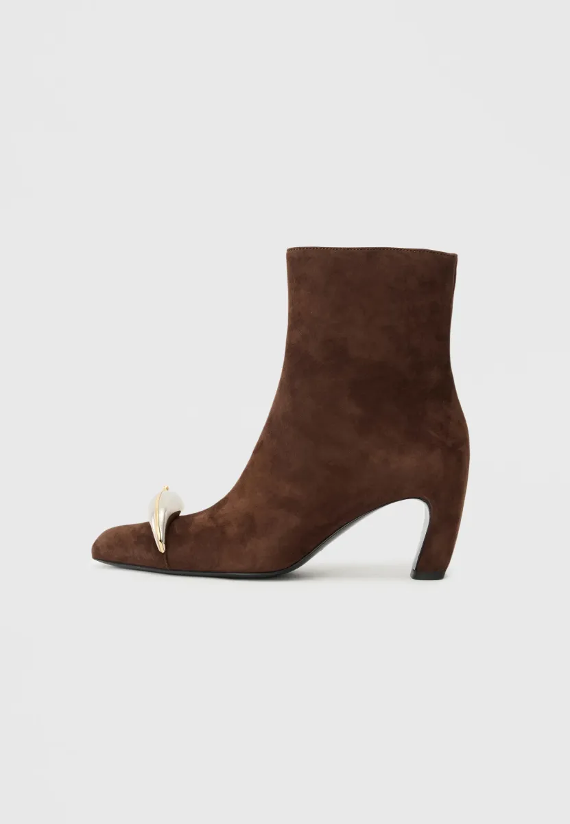 PIERCED - Stiefelette - dark cocoa/silver-coloured