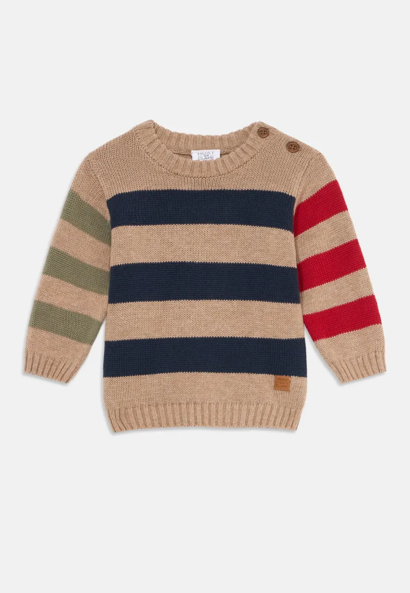 PILOU STRIPES - Strickpullover - biscuit